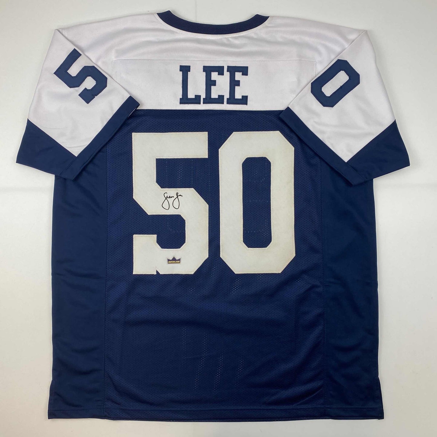 Facsimile Autographed Sean Lee Dallas Thanksgiving Day Reprint Laser Auto Football Jersey Size Men's XL
