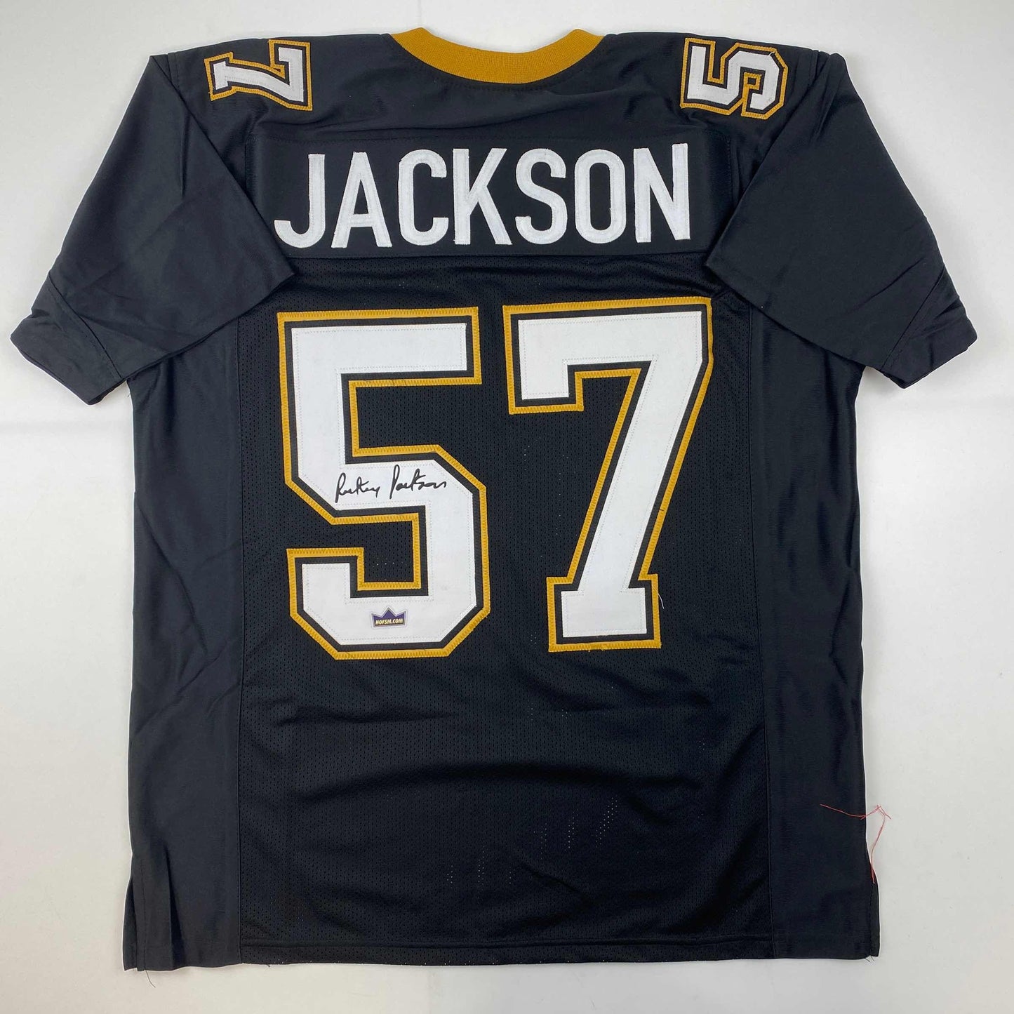 Facsimile Autographed Rickey Jackson New Orleans Black Reprint Laser Auto Football Jersey Size Men's XL