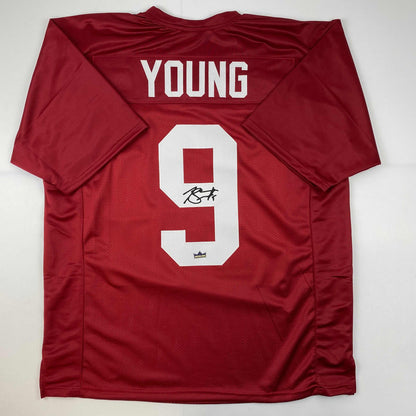 Facsimile Autographed Bryce Young Alabama Red Reprint Laser Auto College Football Jersey Size Men's XL