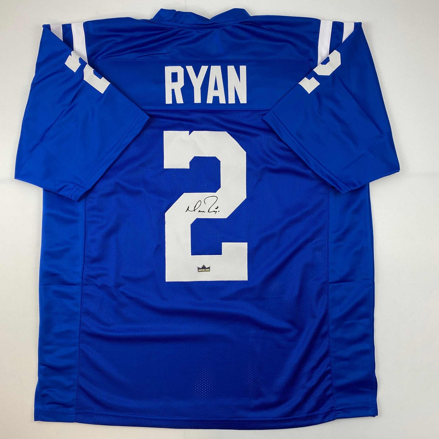 Facsimile Autographed Matt Ryan Indianapolis Blue Reprint Laser Auto Football Jersey Size Men's XL