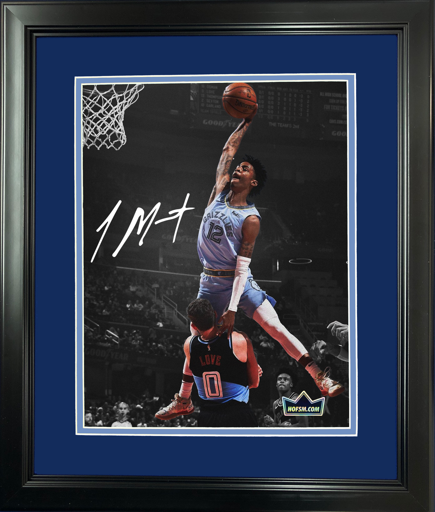 Framed Ja Morant Memphis Grizzlies Facsimile Laser Engraved Signature Auto 11"x14" Basketball Photo HOFSM Holo