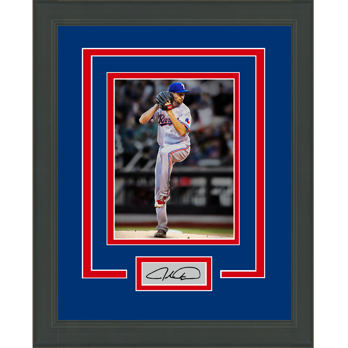 Framed Jacob DeGrom Facsimile Laser Engraved Signature Auto Texas Rangers 11x14 Baseball Photo