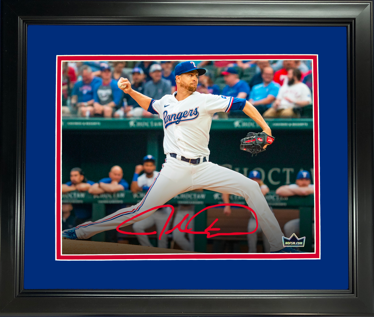 Framed Jacob deGrom Texas Rangers Facsimile Laser Engraved Signature Auto 11"x14" Baseball Photo HOFSM Holo
