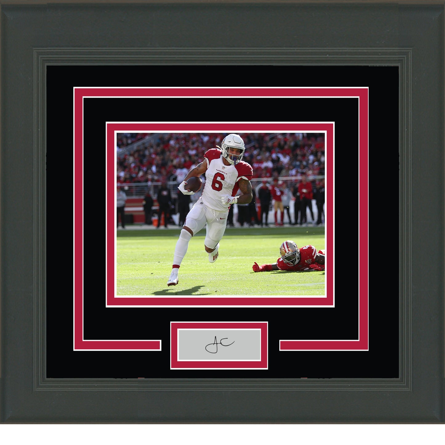 Framed James Conner Facsimile Laser Engraved Signature Auto Arizona Cardinals 11x14 Football Photo