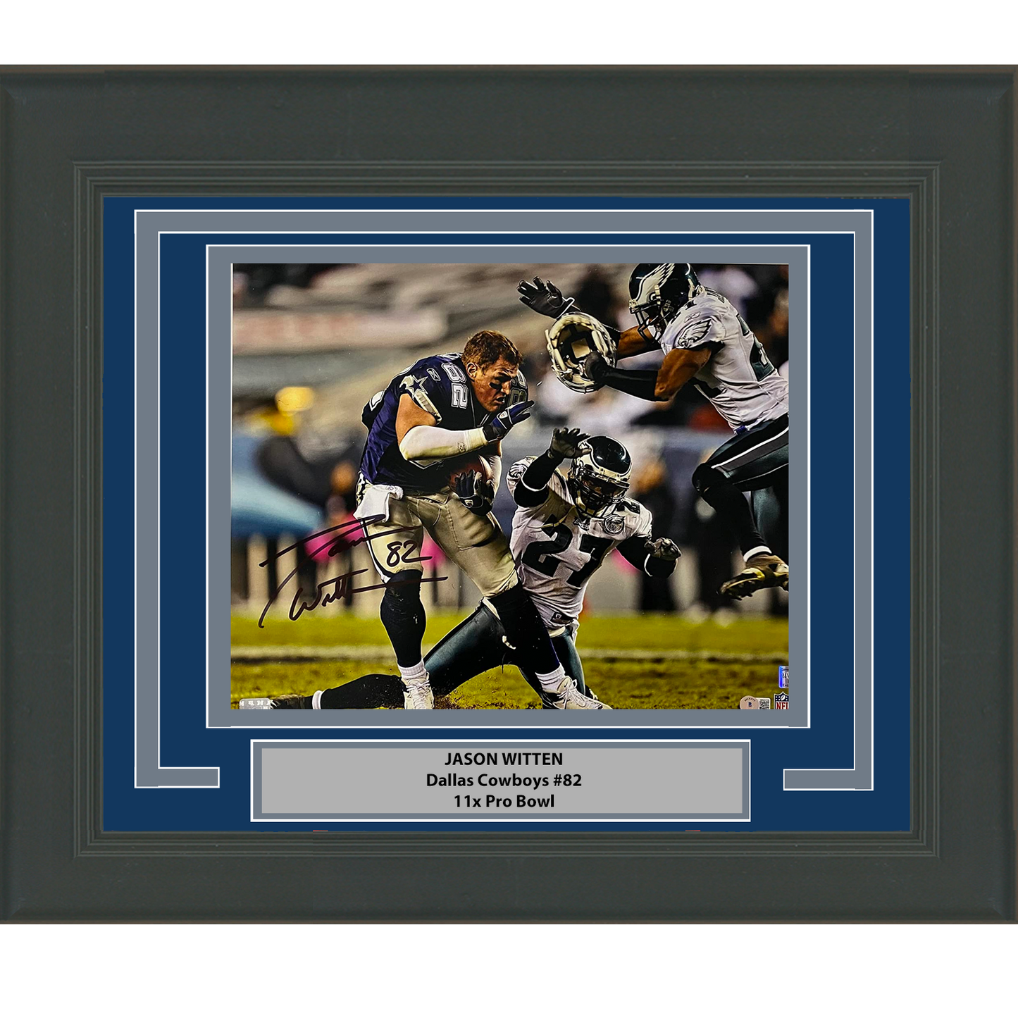 Framed Autographed/Signed Jason Witten Dallas Cowboys 16x20 Football Photo Beckett BAS COA