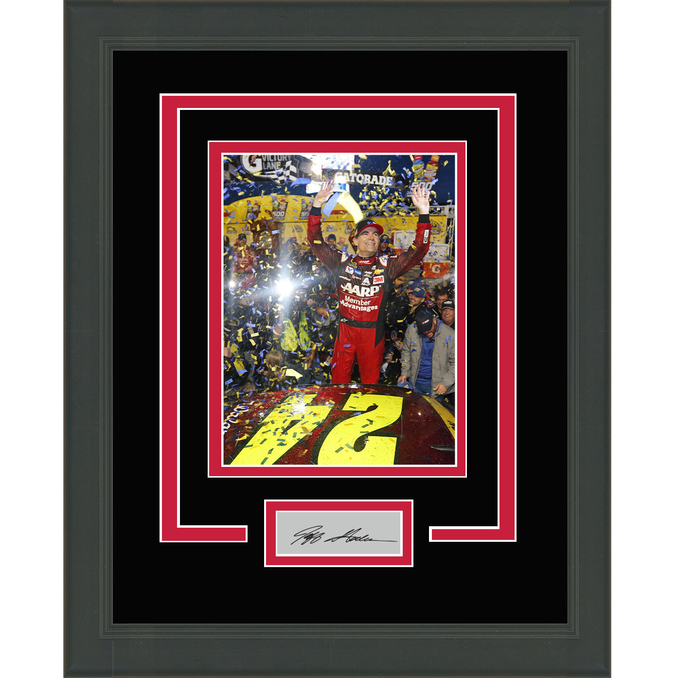 Framed Jeff Gordon Facsimile Laser Engraved Signature Auto 11x14 NASCAR Photo