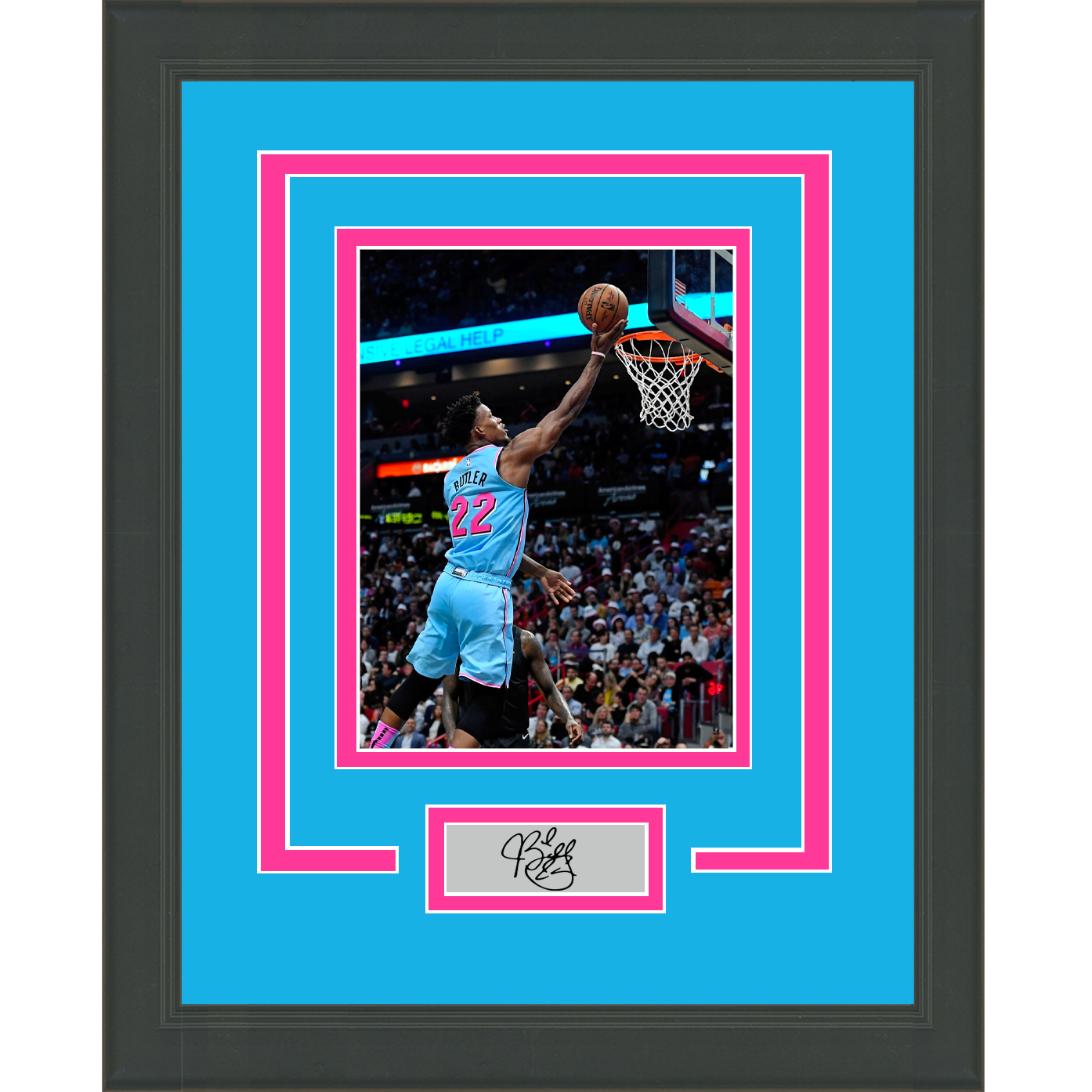 Framed Jimmy Butler Facsimile Laser Engraved Signature Auto Miami Heat 11x14 Basketball Photo
