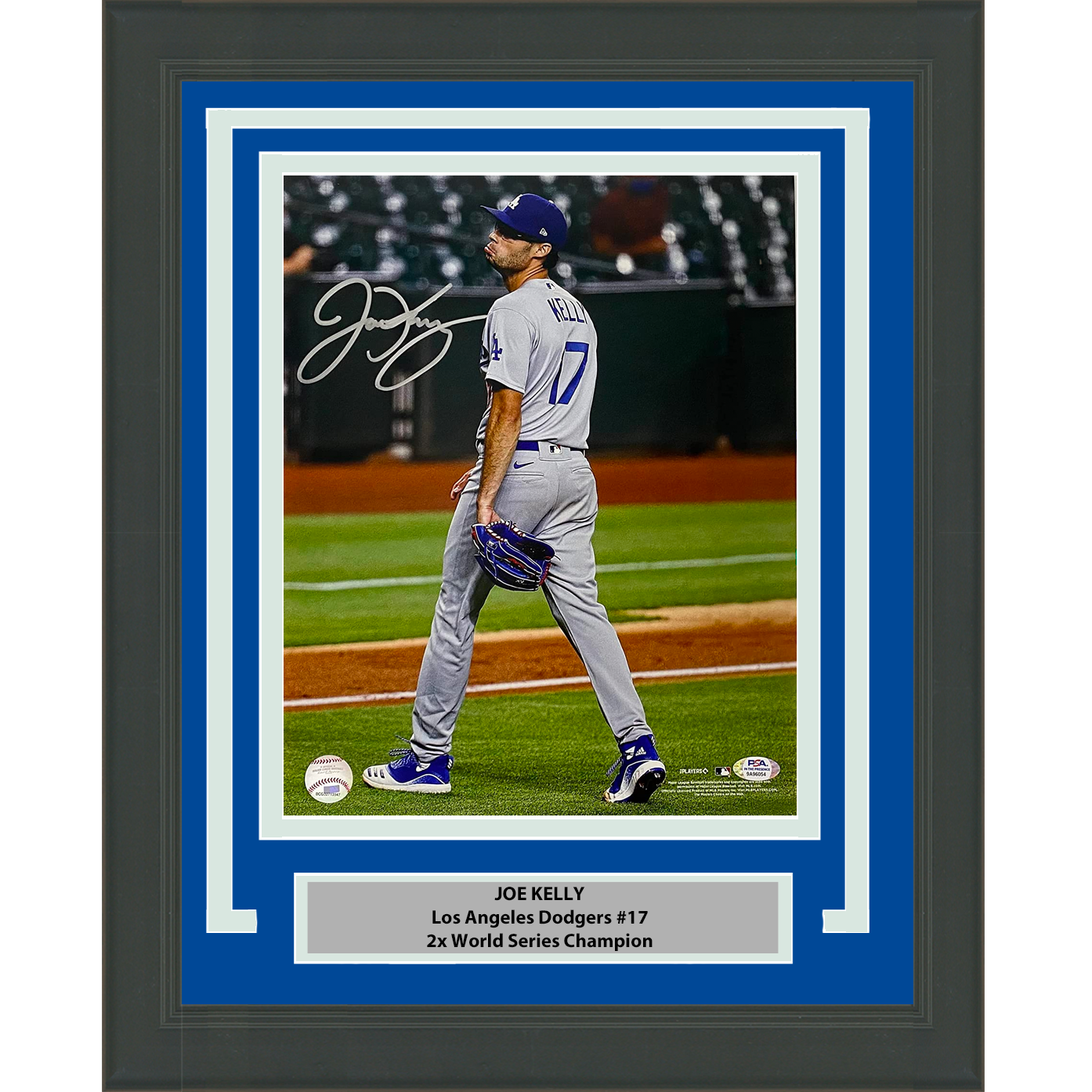 Framed Autographed/Signed Joe Kelly Pouty Face Los Angeles LA Dodgers 11x14 Baseball Photo PSA/DNA COA