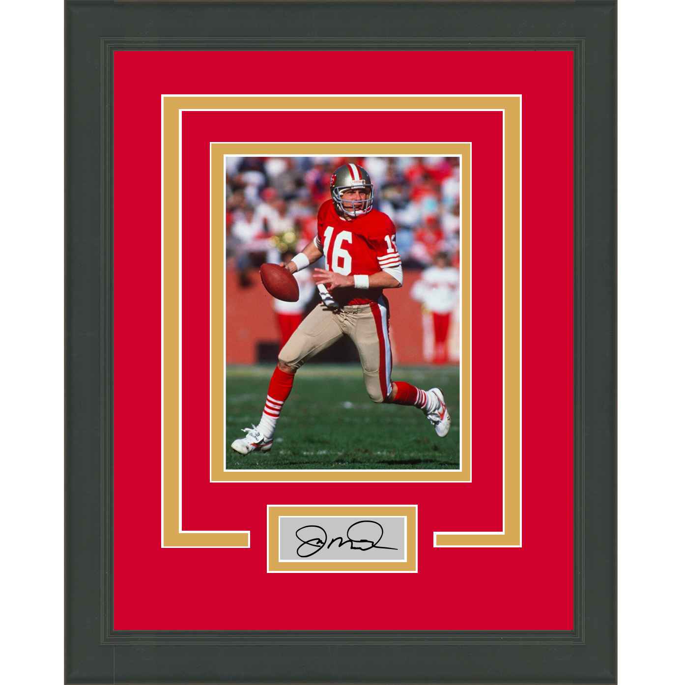 Framed Joe Montana Facsimile Laser Engraved Signature Auto San Francisco 49ers 11x14 Football Photo