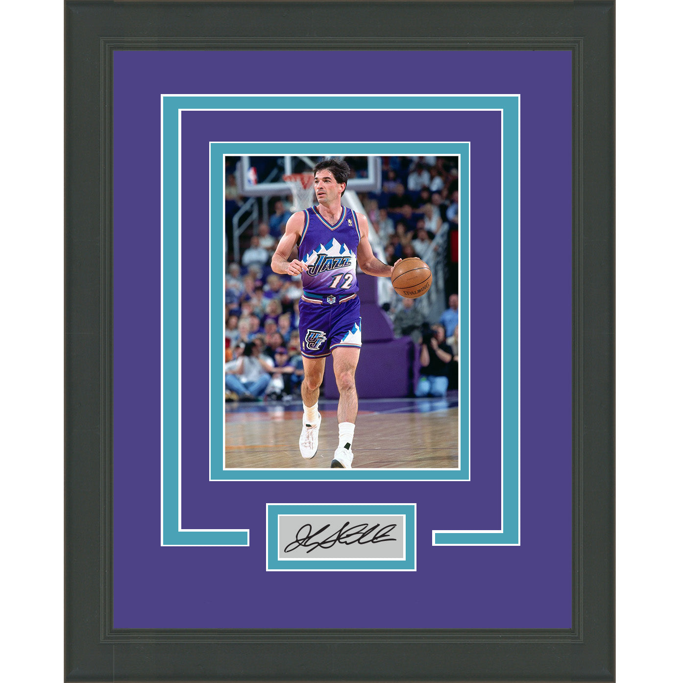Framed John Stockton Facsimile Laser Engraved Signature Auto Utah Jazz 11x14 Basketball Photo