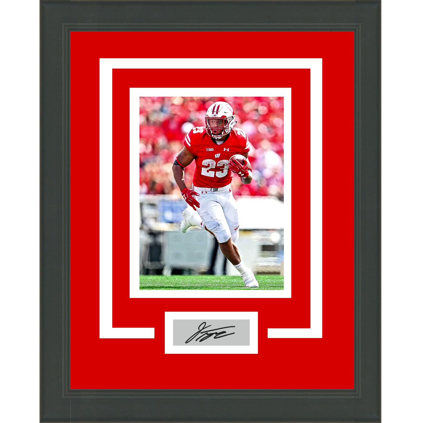Framed Jonathan Taylor Facsimile Laser Engraved Signature Auto Wisconsin Badgers 11x14 College Football Photo
