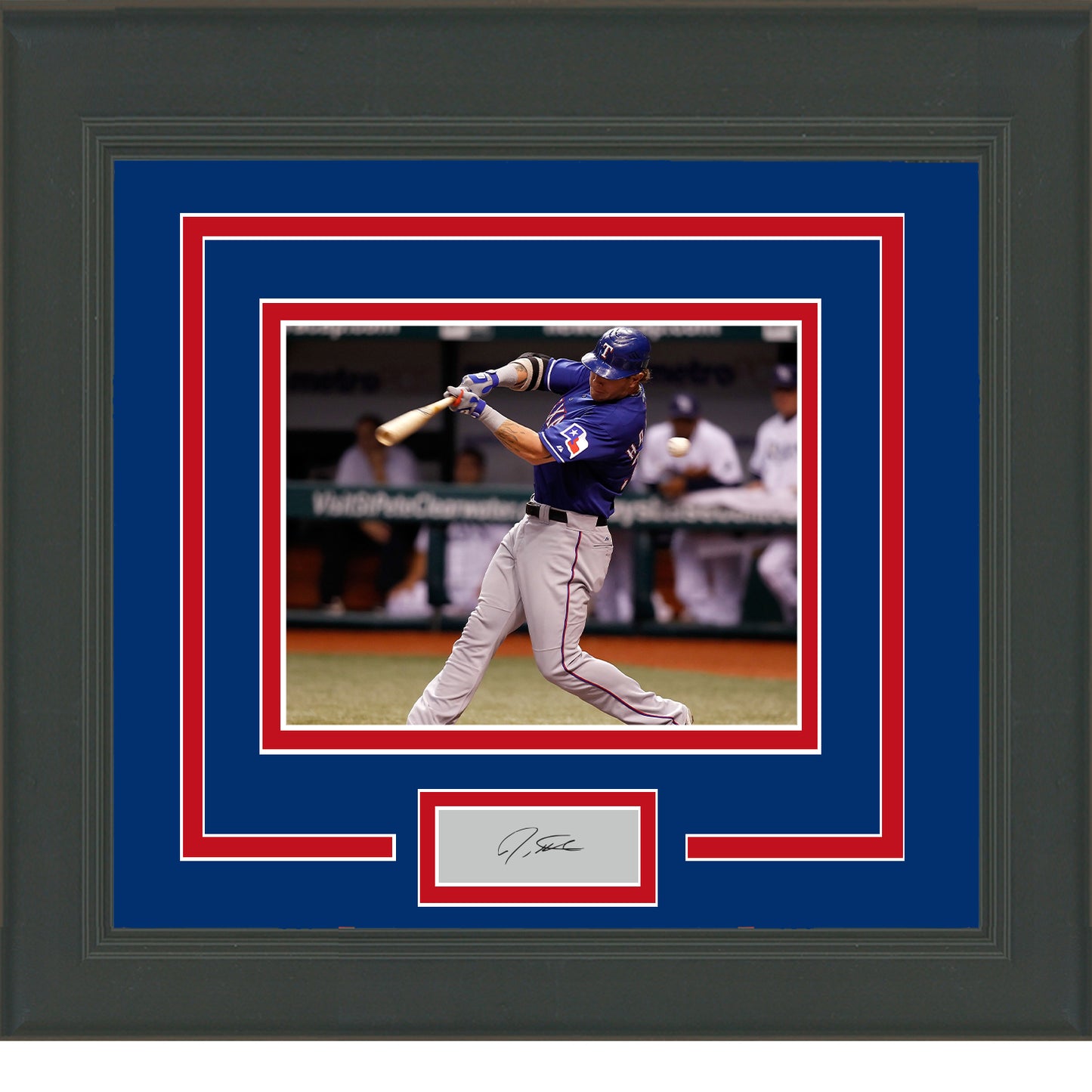 Framed Josh Hamilton Facsimile Laser Engraved Signature Auto Texas Rangers 11x14 Baseball Photo