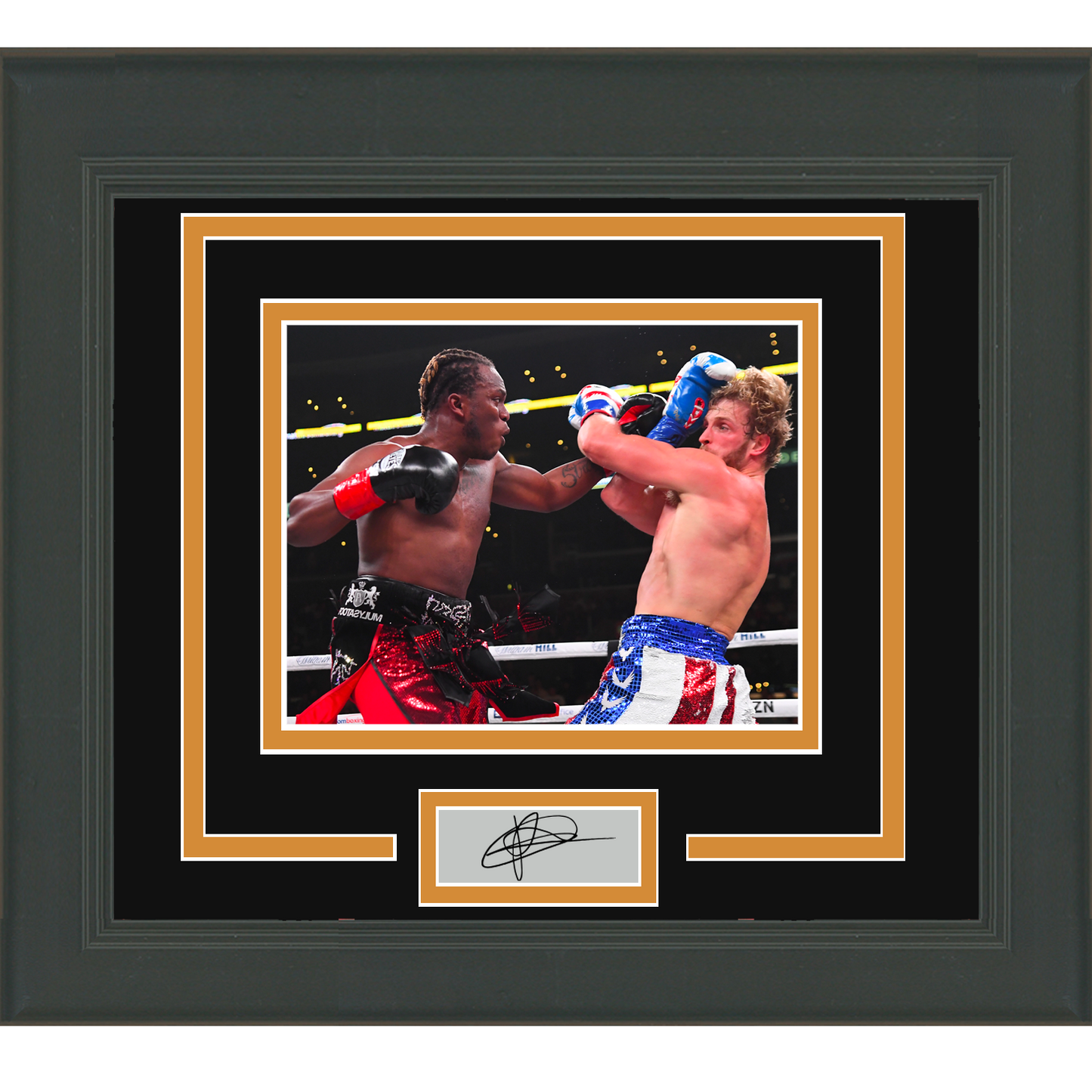 Framed KSI Facsimile Laser Engraved Signature Auto 11x14 Boxing Photo