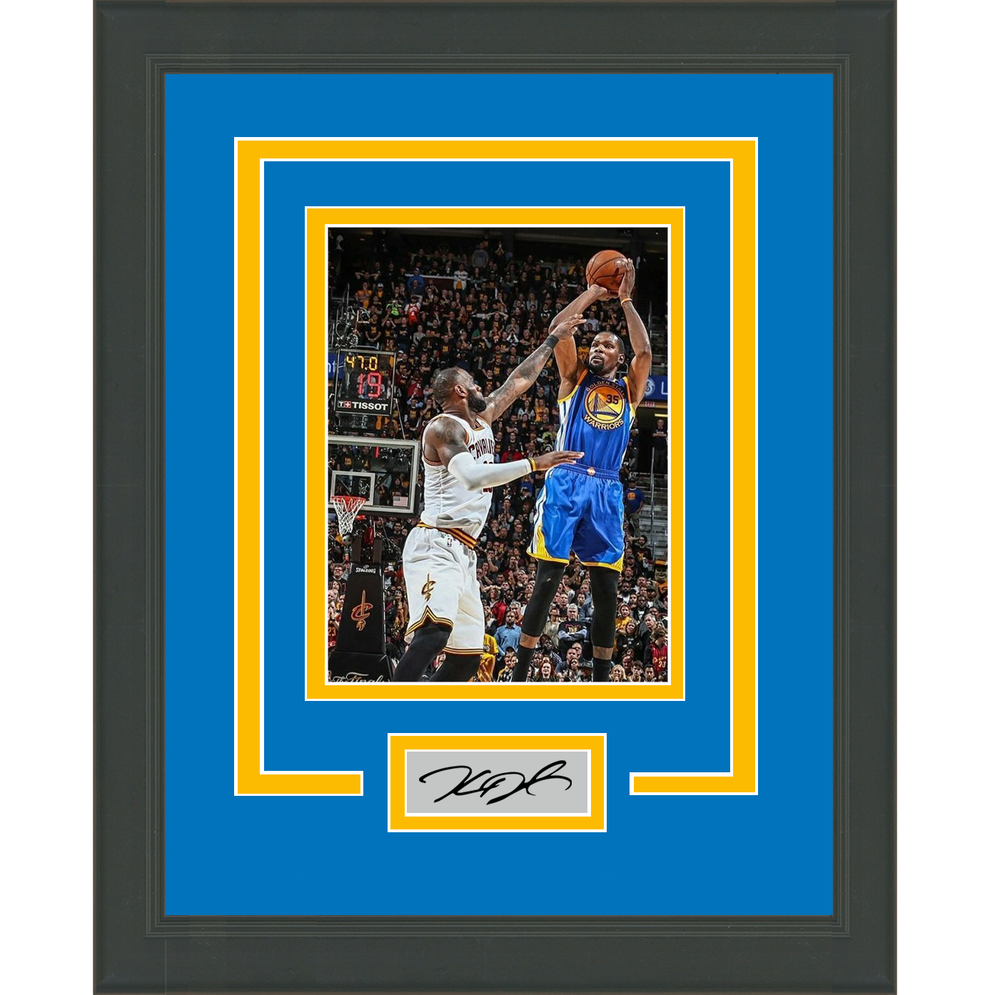 Framed Kevin Durant Facsimile Laser Engraved Signature Auto Golden State Warriors 11x14 Basketball Photo