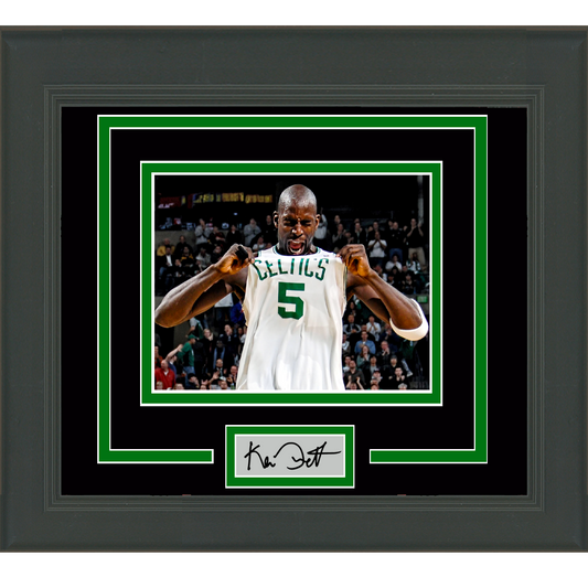 Framed Kevin Garnett Facsimile Laser Engraved Signature Auto Boston Celtics 11x14 Basketball Photo
