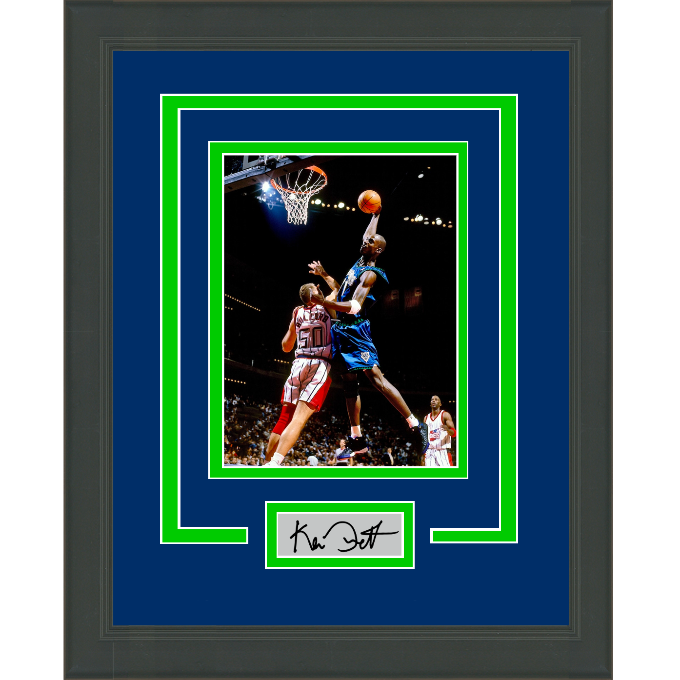 Framed Kevin Garnett Facsimile Laser Engraved Signature Auto Minnesota Timberwolves 11x14 Basketball Photo