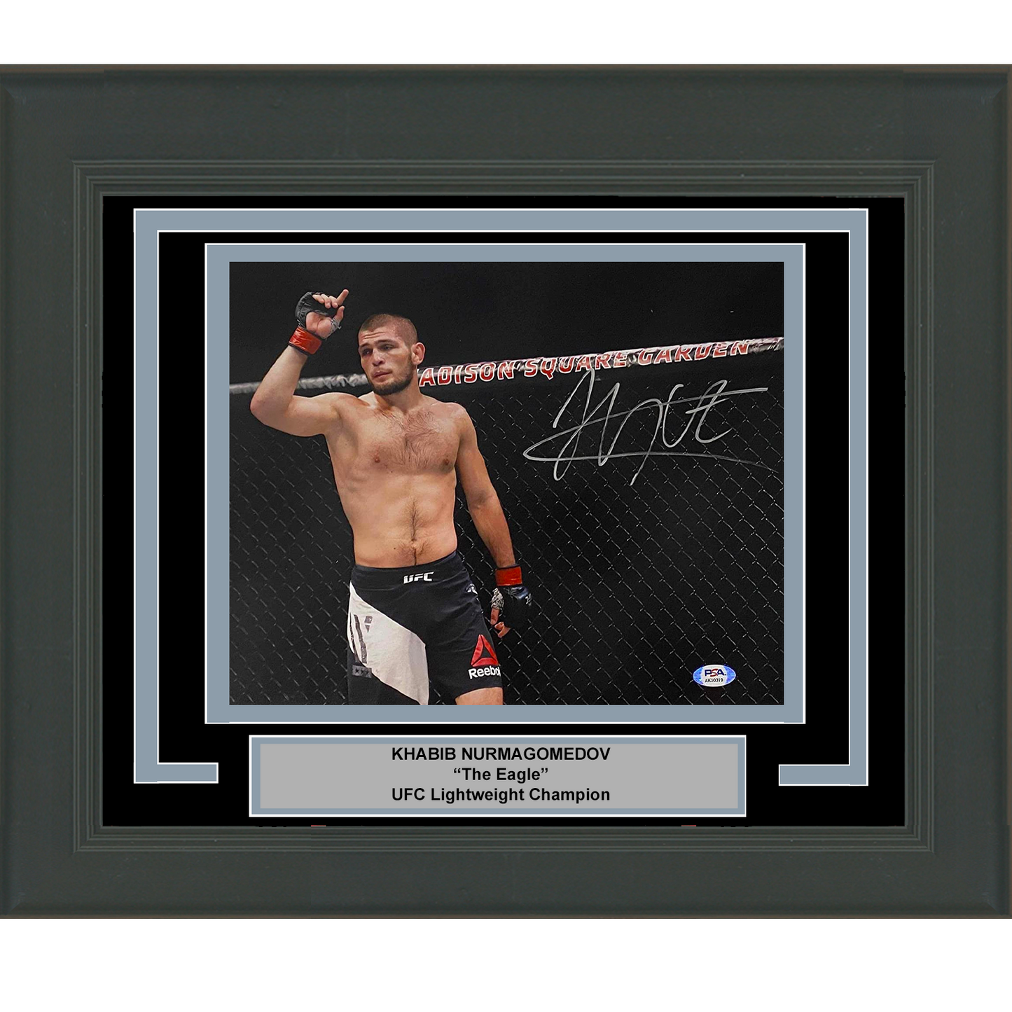 Framed Autographed/Signed Khabib Nurmagomedov UFC MMA Ultimate Fighting 11x14 Photo PSA/DNA COA #4