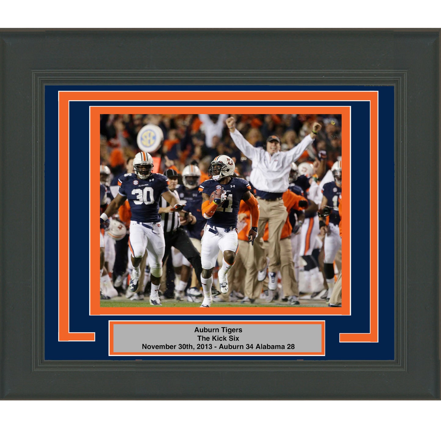 Framed Auburn Tigers Kick Six 8x10 NCAA Football Photo