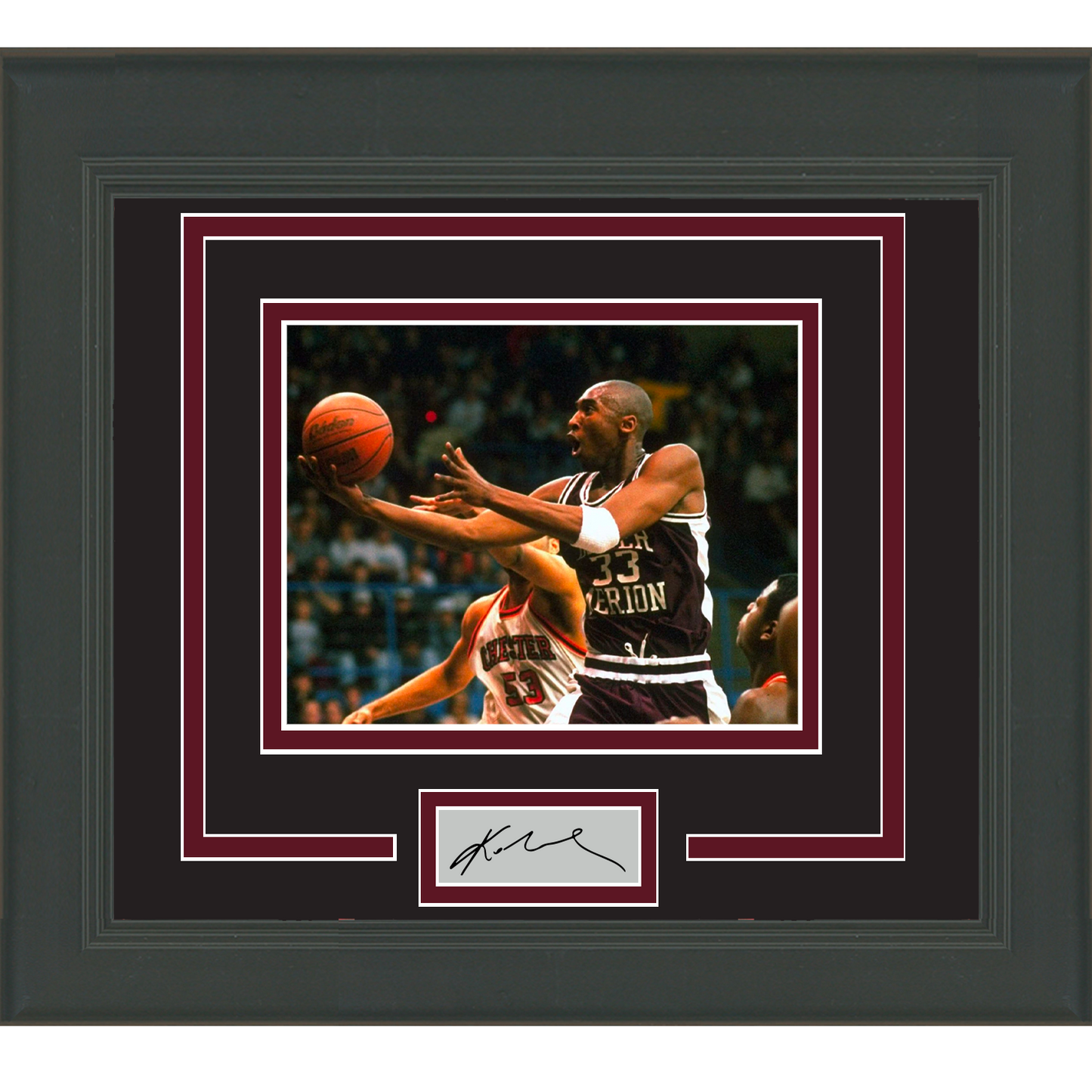 Framed Kobe Bryant Facsimile Laser Engraved Signature Auto Lower Merion High School 11x14 Basketball Photo