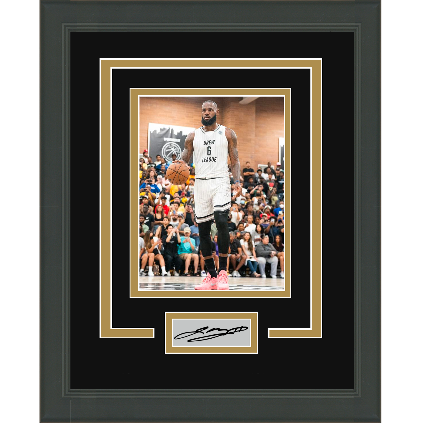 Framed LeBron James Facsimile Laser Engraved Signature Auto Drew League 11x14 Basketball Photo