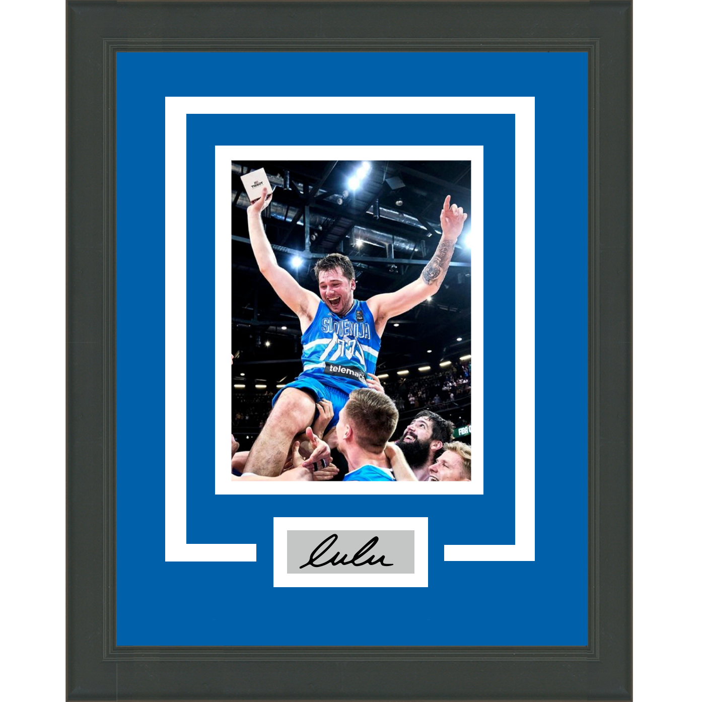 Framed Luka Doncic Facsimile Laser Engraved Signature Auto Slovenia Olympics 11x14 Basketball Photo