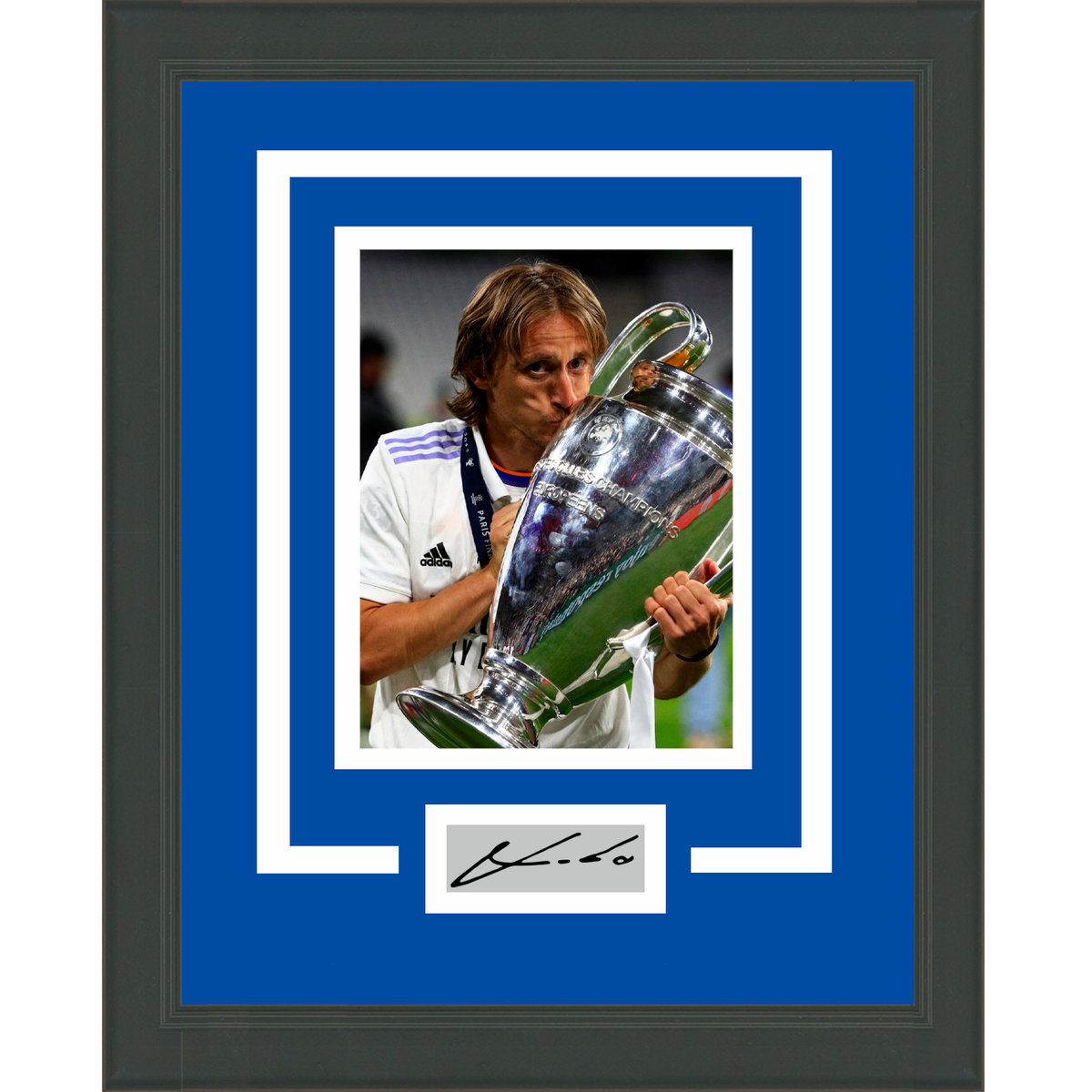 Framed Luka Modric Facsimile Laser Engraved Signature Auto Real Madrid 11x14 Soccer Futbol Photo