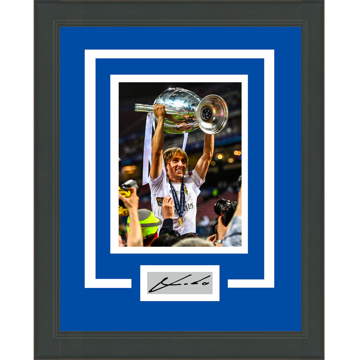 Framed Luka Modric Facsimile Laser Engraved Signature Auto Real Madrid 11x14 Soccer Futbol Photo #2