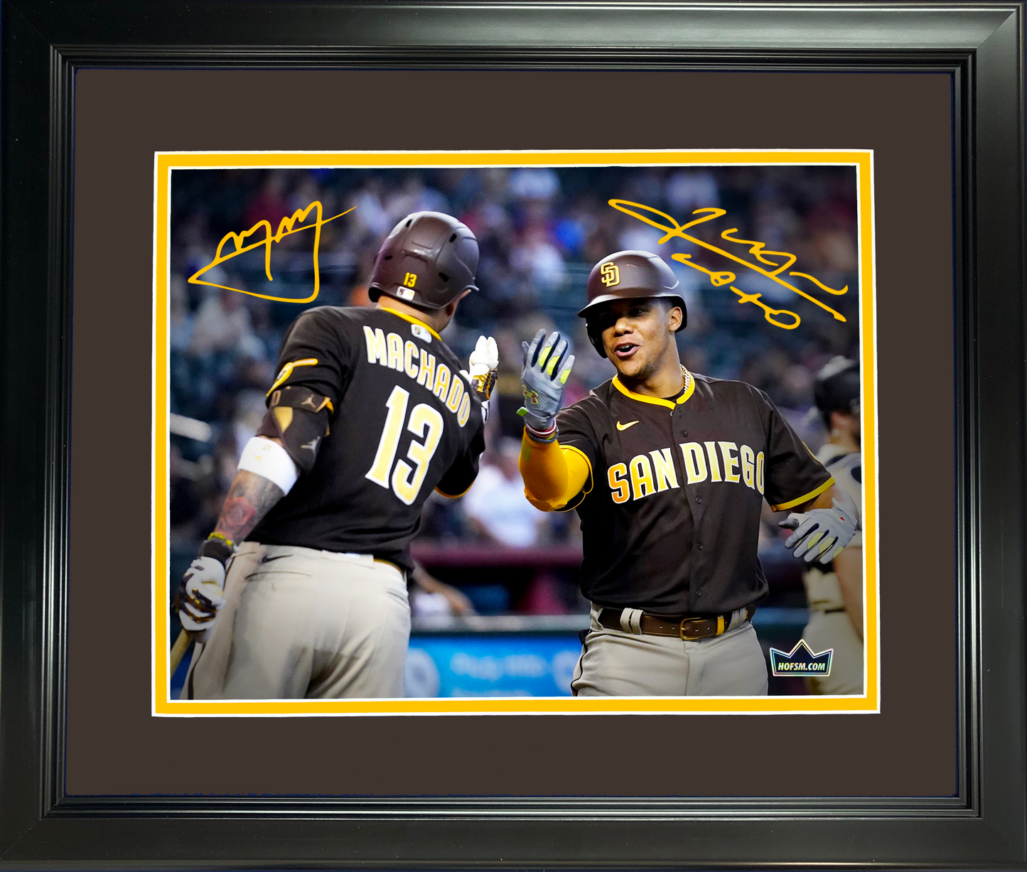 Framed Manny Machado Juan Soto San Diego Padres Dual Facsimile Laser Engraved Signature Auto 11"x14" Baseball Photo HOFSM Holo
