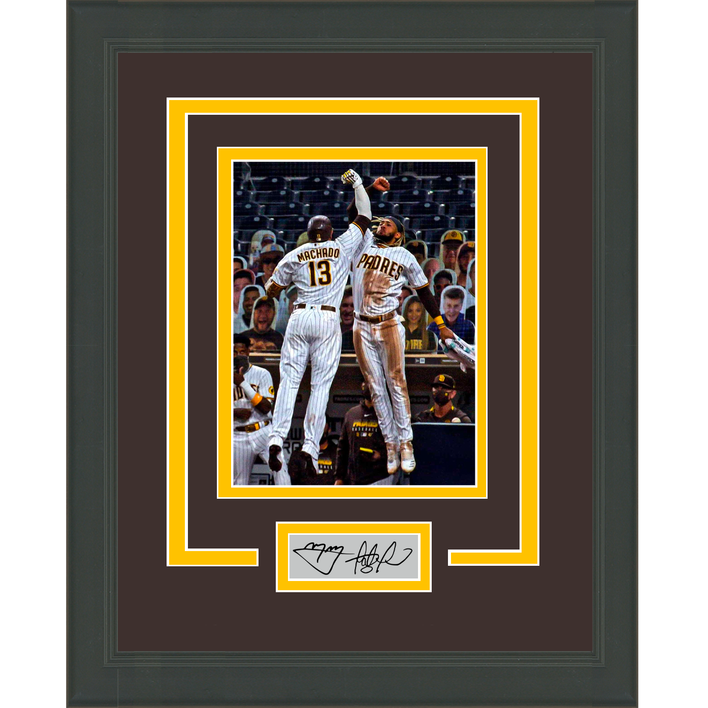Framed Fernando Tatis Jr Manny Machado Dual Facsimile Laser Engraved Signature Auto San Diego Padres 11x14 Baseball Photo