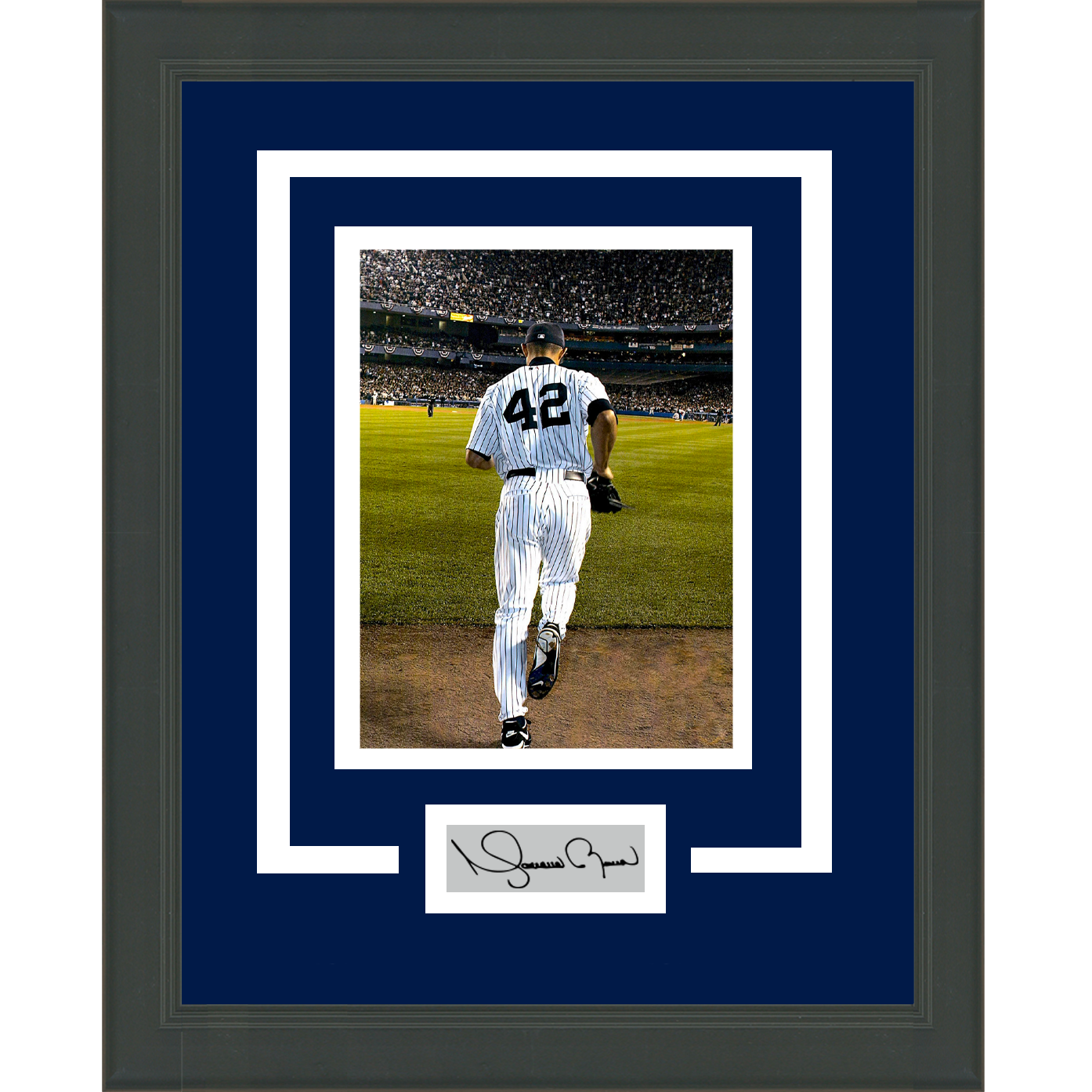 Framed Mariano Rivera Sandman Facsimile Laser Engraved Signature Auto New York Yankees 11x14 Baseball Photo