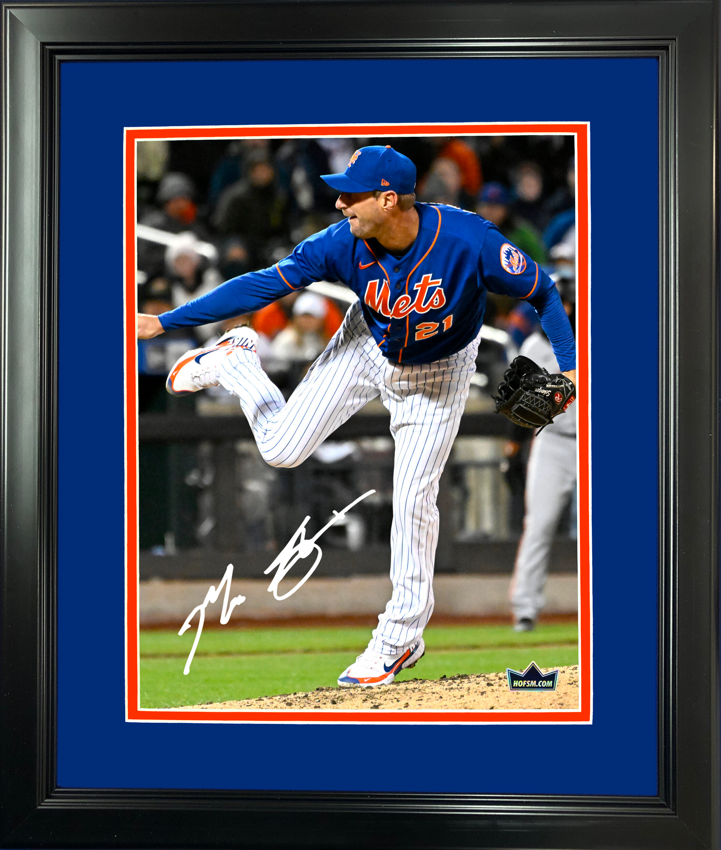 Framed Max Scherzer New York Mets Facsimile Laser Engraved Signature Auto 11"x14" Baseball Photo HOFSM Holo
