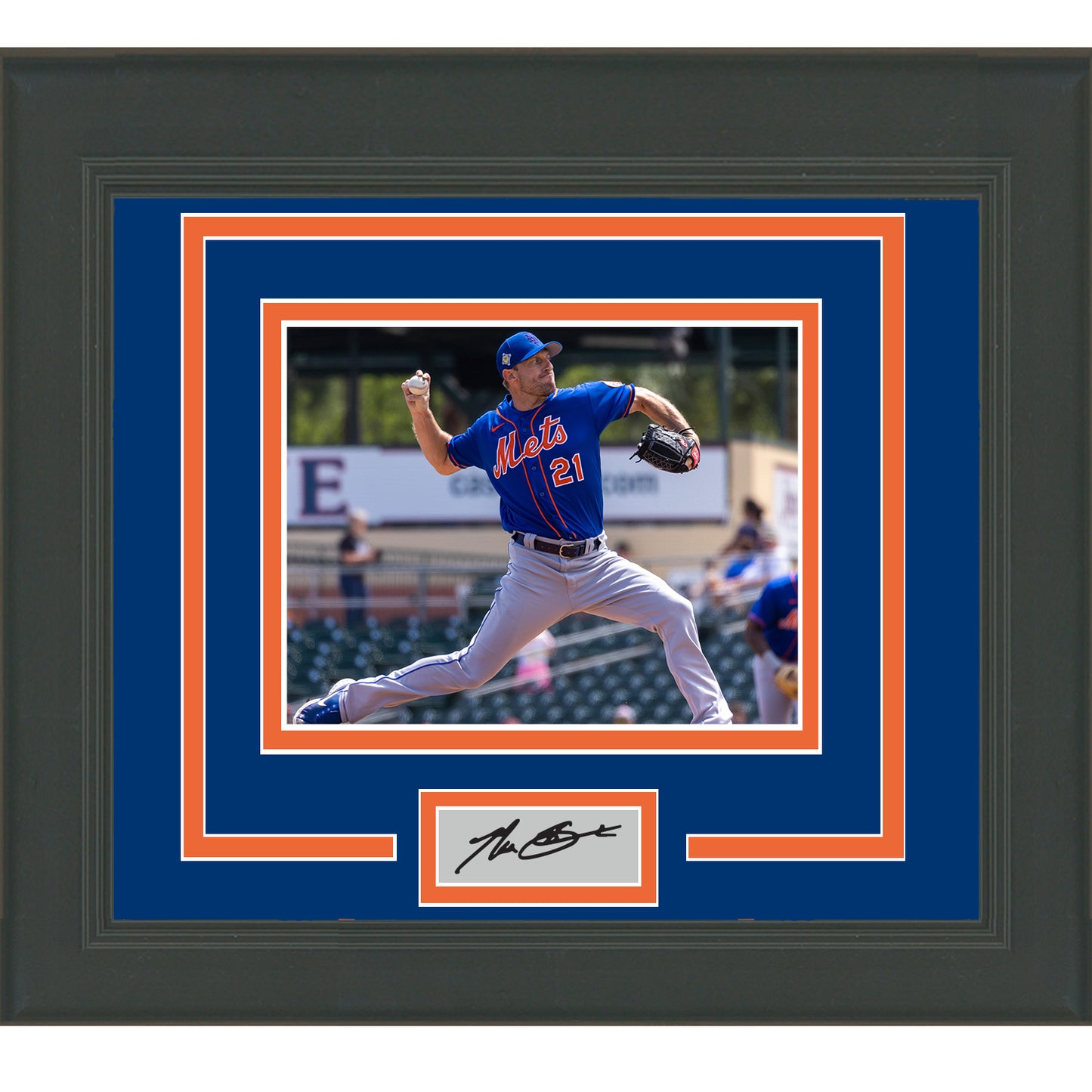 Framed Max Scherzer Facsimile Laser Engraved Signature Auto New York Mets 11x14 Baseball Photo