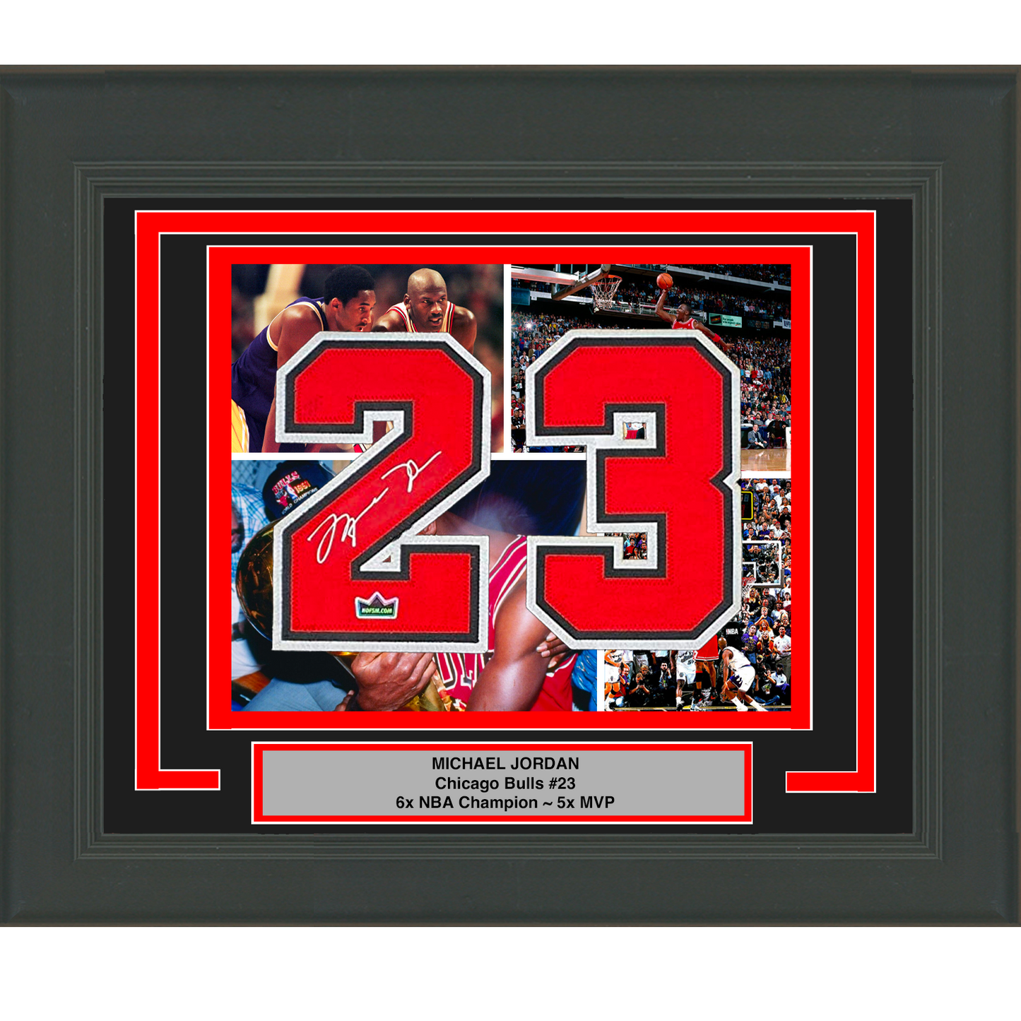 Framed Michael Jordan Facsimile Autographed Jersey Number 20x24 Chicago Bulls Reprint Laser Auto Basketball Photo