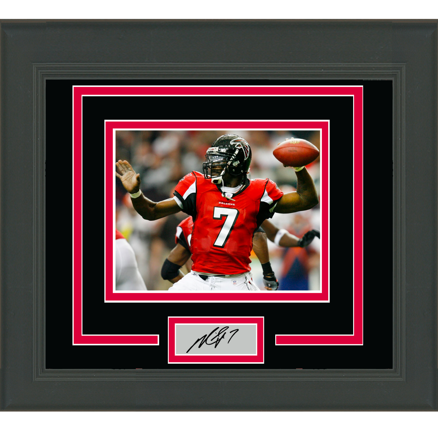 Framed Michael Vick Facsimile Laser Engraved Signature Auto Atlanta Falcons 11x14 Football Photo