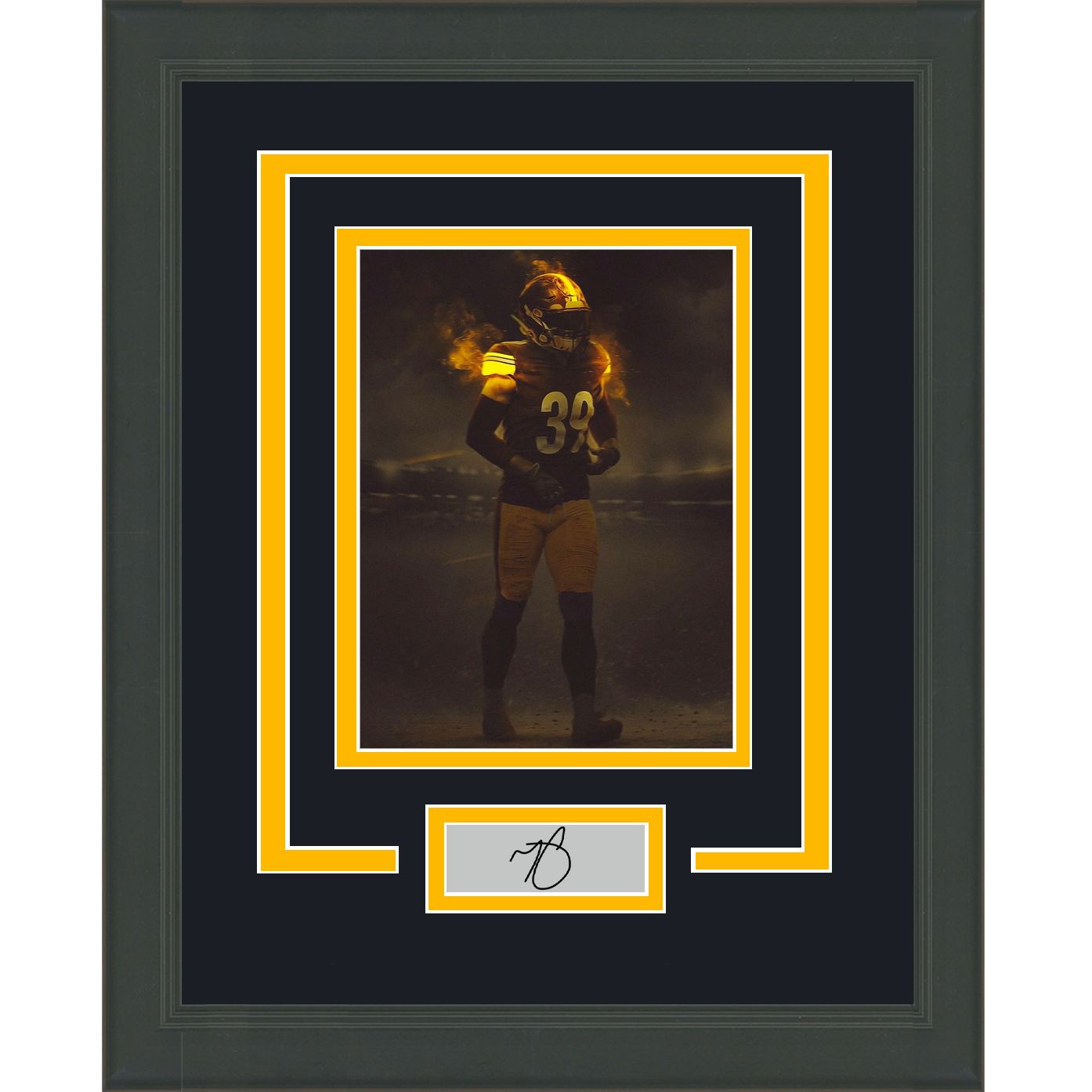 Framed Minkah Fitzpatrick Facsimile Laser Engraved Signature Auto Pittsburgh Steelers 11x14 Football Photo