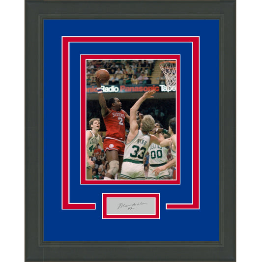 Framed Moses Malone Facsimile Laser Engraved Signature Auto Philadelphia 76ers 11x14 Basketball Photo