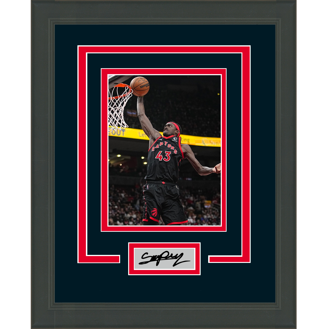 Framed Pascal Siakam Facsimile Laser Engraved Signature Auto Toronto Raptors 11x14 Basketball Photo