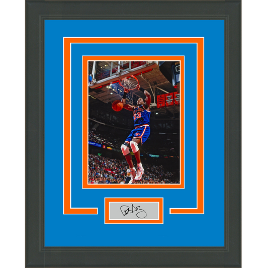Framed Patrick Ewing Facsimile Laser Engraved Signature Auto New York Knicks 11x14 Basketball Photo