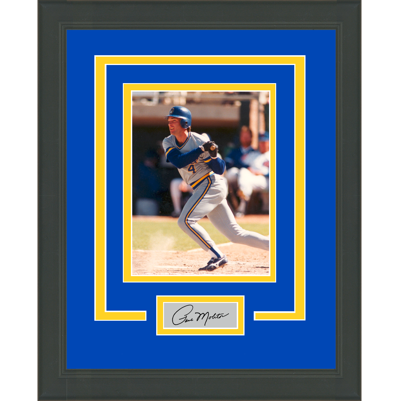 Framed Paul Molitor Facsimile Laser Engraved Signature Auto Milwaukee Brewers 11x14 Baseball Photo