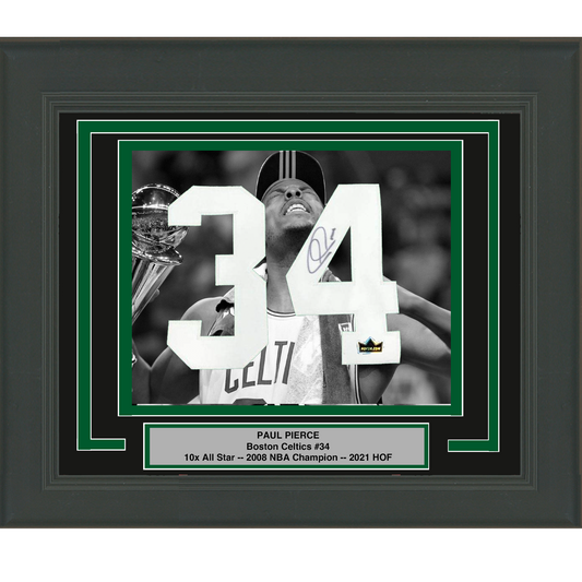 Framed Paul Pierce Facsimile Autographed Jersey Number 23x21 Boston Celtics Reprint Laser Auto Basketball Photo