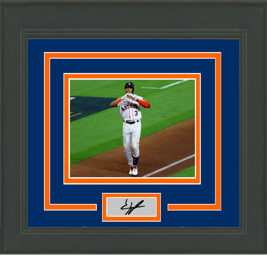 Framed Jeremy Pena Heart Sign World Series MVP Facsimile Laser Engraved Signature Auto Houston Astros 11x14 Baseball Photo