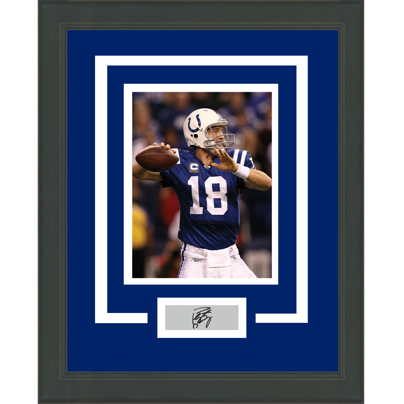 Framed Peyton Manning Facsimile Laser Engraved Signature Auto Indianapolis Colts 11x14 Football Photo
