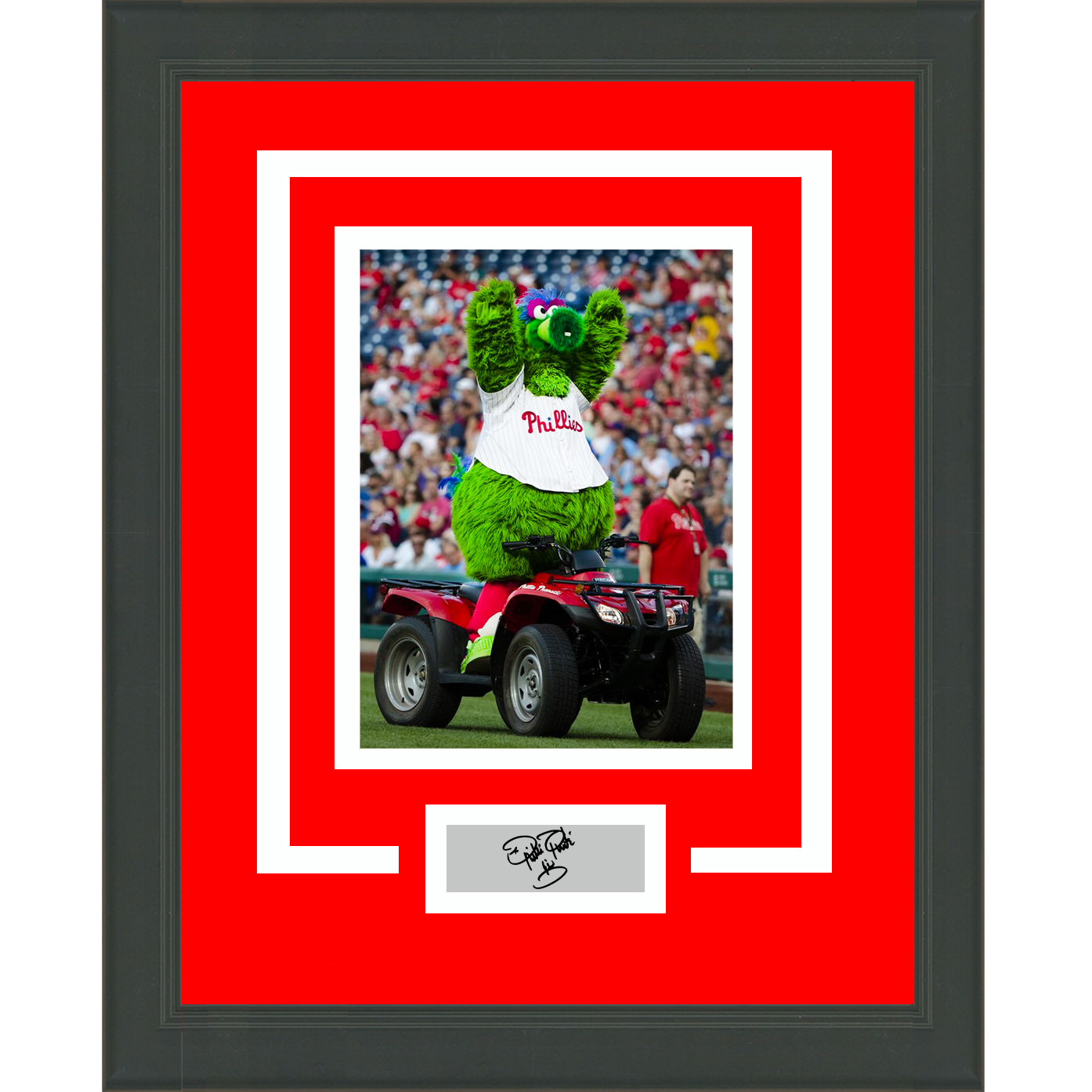 Framed Phillie Fanatic Facsimile Laser Engraved Signature Auto Philadelphia Phillies 11x14 Baseball Photo