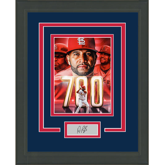 Framed Albert Pujols 700th HR Facsimile Laser Engraved Signature Auto St. Louis Cardinals 11x14 Baseball Photo