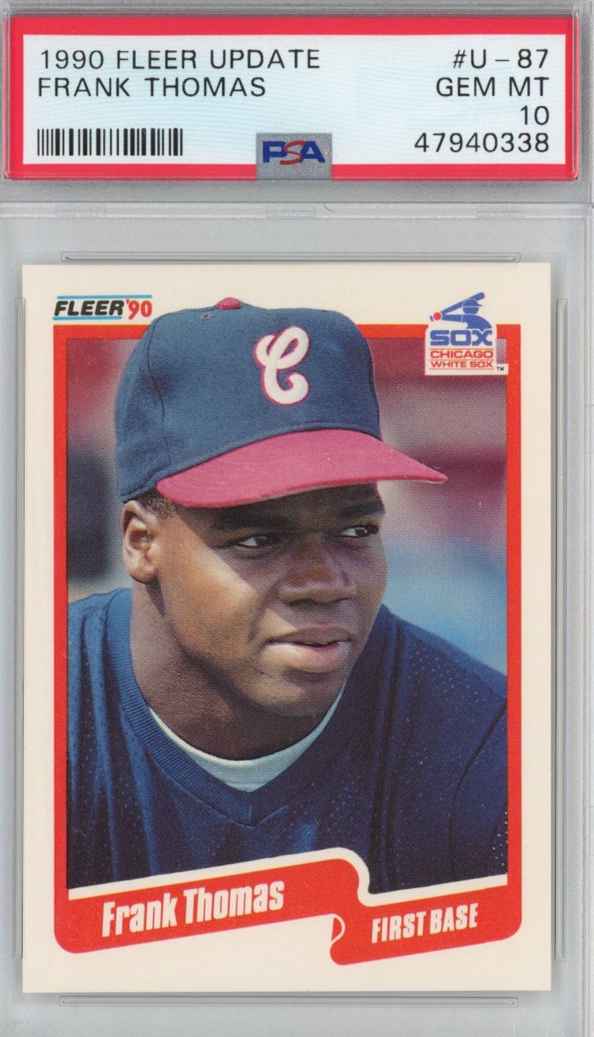 Graded 1990 Fleer Update Frank Thomas #U-87 Rookie RC Baseball Card PSA 10 Gem Mint
