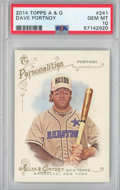 Graded 2014 Topps Allen & Ginter Dave Portnoy #241 Rookie RC Baseball Card PSA 10 Gem Mint