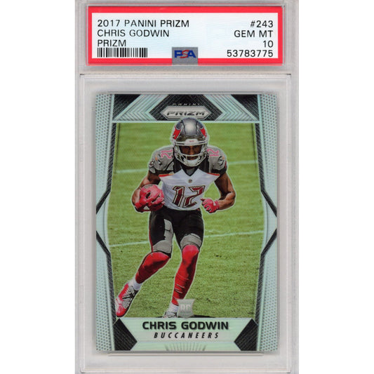 Graded 2017 Panini Prizm Chris Godwin #243 Prizm Rookie RC Football Card PSA 10 Gem Mint