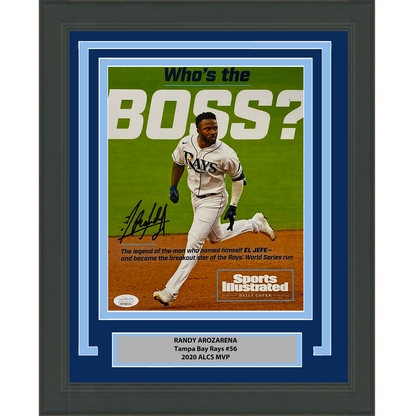 Autographed/Signed Randy Arozarena Tampa Bay Rays 8x10 Baseball Photo JSA COA #2