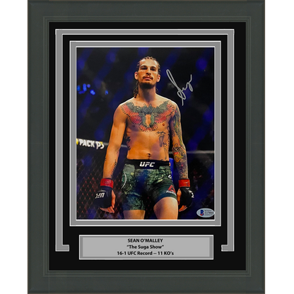 Framed Autographed/Signed Sugar Sean O'Malley UFC MMA Ultimate Fighting 8x10 Photo Beckett BAS COA #2
