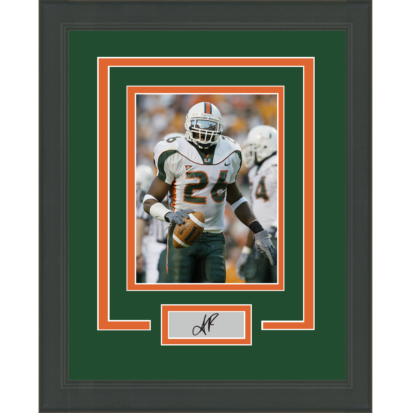 Framed Sean Taylor Facsimile Laser Engraved Signature Auto Miami Hurricanes 11x14 Football Photo